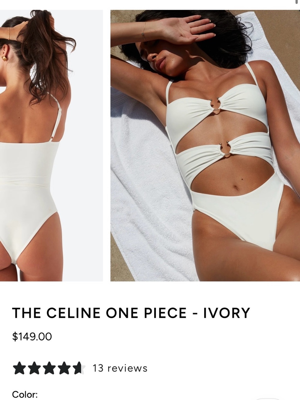 Dolce Leone Celine One-Piece Swimsuit - Ivory